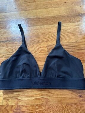 lululemon athletica Black Triangle Bralette with Wide Underband